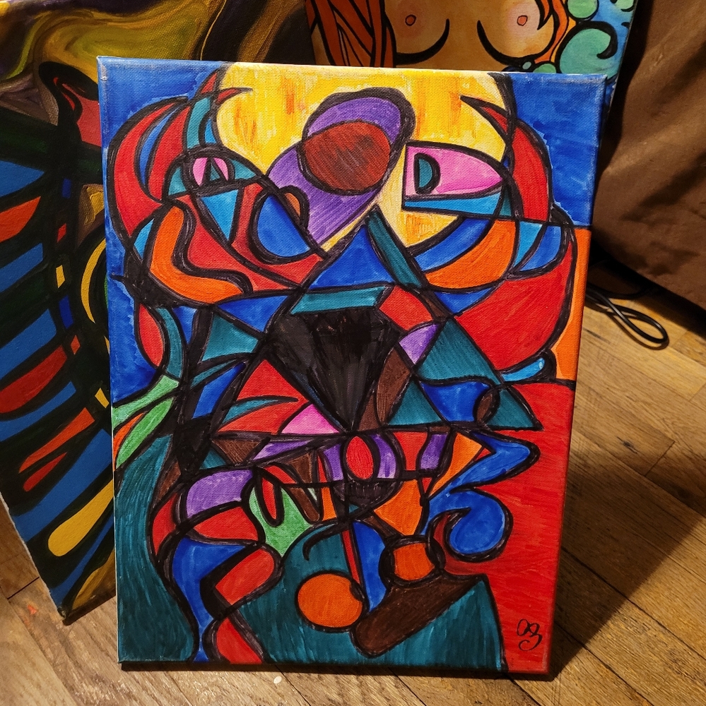 Abstract Multicolor Canvas Art